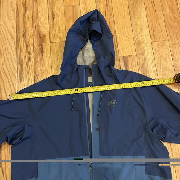 REI Gore-Tex Men’s Water Proof Jacket XL Hiking Outdoor Two Tone Blue Hooded - Picture 9 of 11